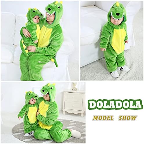 Doladola Unisex Baby Toddlers Romper Jumpsuit Hooded Cartoon Sleepsuits Infant Outfit