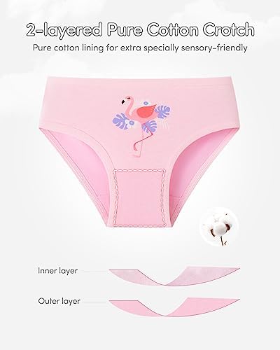 Domee Girls Knickers Cotton Underwear Pants Briefs Underpants Pack Of 12