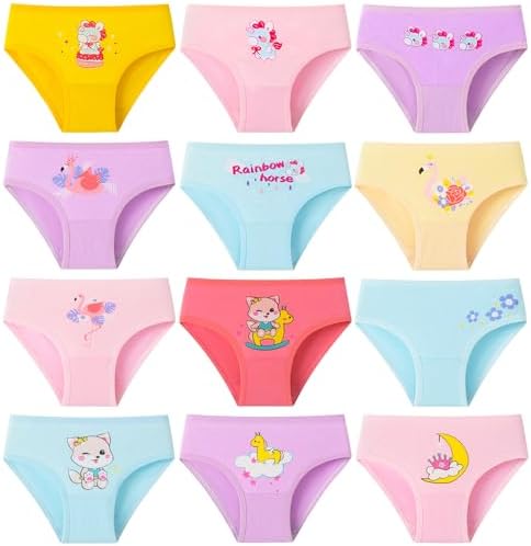 Domee Girls Knickers Cotton Underwear Pants Briefs Underpants Pack of 12