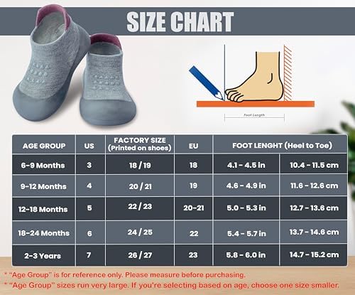 Dookeh Baby Shoes Boys Girls First Walking Shoes Non Slip Soft Sole Sneakers Toddler Infant Babygirl Sock Shoes