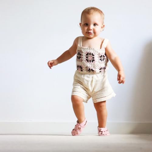 Dotty Fish Unisex Baby & Kids Leather Sandals – Barefoot Non-Slip Sole Podiatrist Recommended Breathable British Brand. Summer Shoes For Boys & Girls. 0-6 Months - 4-5 Years - 7 Designs