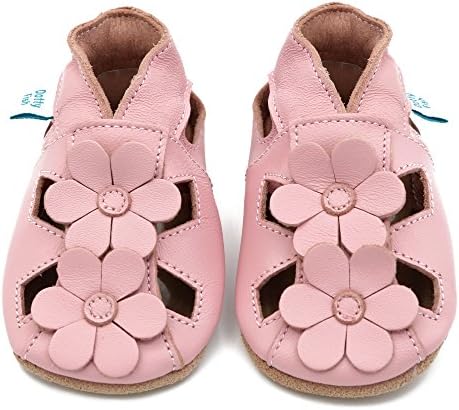 Dotty Fish Unisex Baby & Kids Leather Sandals – Barefoot Non-Slip Sole Podiatrist Recommended Breathable British Brand. Summer Shoes for Boys & Girls. 0-6 Months - 4-5 Years - 7 Designs