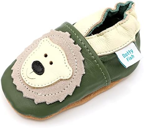 Dotty Fish Unisex Baby & Kids Soft Leather Barefoot Shoes – Boys & Girls Animal Designs Non-Slip Lightweight Flexible Elasticated Ankles Podiatry Approved British Brand– 13 Styles 0-5 Years