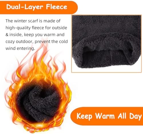 Double-Layer Plush Kids Neck Warmer 2-12 Years Girls Boys Winter Soft Fleece Neck Gaiter Child Furry Snood Scarf Neckerchief Cold Weather Accessory