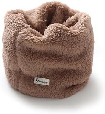 Double-Layer Plush Kids Neck Warmer 2-12 Years Girls Boys Winter Soft Fleece Neck Gaiter Child Furry Snood Scarf Neckerchief Cold Weather Accessory