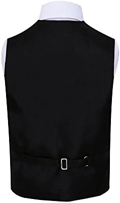 DQT Woven Swirl Floral Wedding Waistcoat Vest & Bow Tie Set For Boys