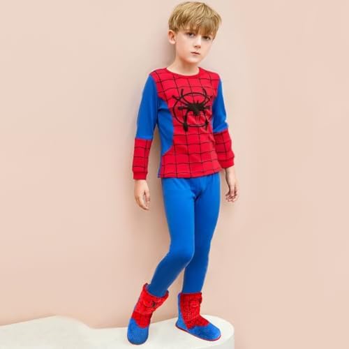 Dream Bridge Boys Girls Booties Kids Slippers Boots Spider Home Shoes Warm Plush Ankle Booties