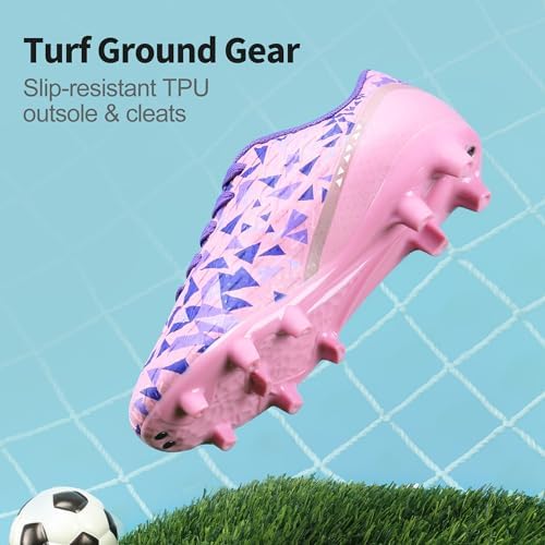 DREAM PAIRS Boys Football Boots Shoes Kids Girls Soccer Athletics Sport Training Shoes Indoor Outdoor Football Shoes Sneakers For Unisex