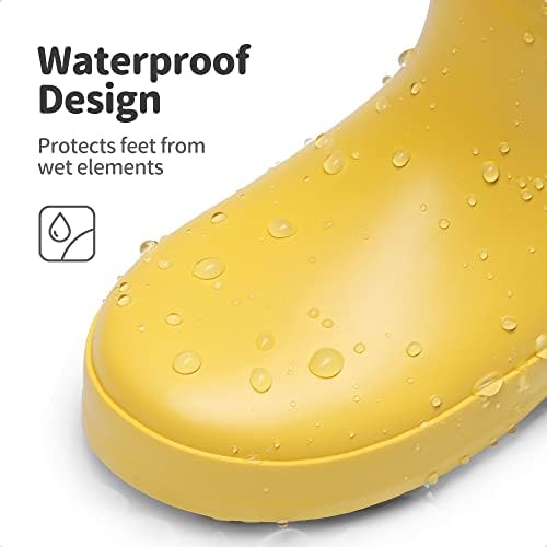 DREAM PAIRS Kids Wellies Boys Girls Wellington Boots Waterproof Non-Slip Short Rain Boots Toddler/Little Kid/Big Kid
