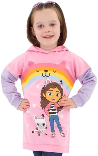 DreamWorks Gabby’s Dollhouse Girls Hoodie Longline Hoodie Gabbys Dollhouse Clothes Girls' Hoodies Ages 3 To 10 Years