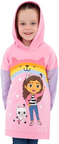 DreamWorks Gabby’s Dollhouse Girls Hoodie Longline Hoodie Gabbys Dollhouse Clothes Girls' Hoodies Ages 3 To 10 Years