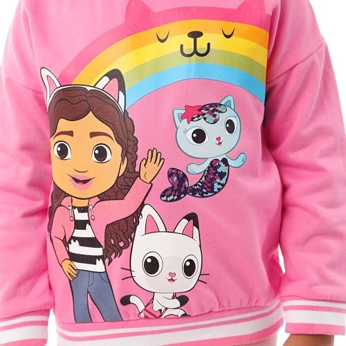 DREAMWORKS GABBY'S DOLLHOUSE Girls Sweatshirt And Leggings Set Pandy Paws And Mercat Co Ord Set Girls' Outfits & Clothing Sets Ages 3 To 10 Years Official Gabby Merchandise