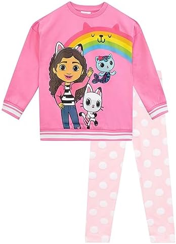 DREAMWORKS GABBY'S DOLLHOUSE Girls Sweatshirt And Leggings Set Pandy Paws and Mercat Co Ord Set Girls' Outfits & Clothing Sets Ages 3 to 10 Years Official Gabby Merchandise