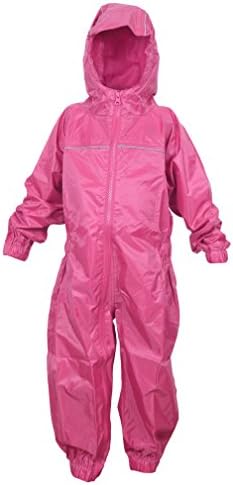 DRY KIDS Childrens Waterproof Rainsuit All in One Dry Suit for Outdoor Play. Ideal Outerwear for Boys and Girls