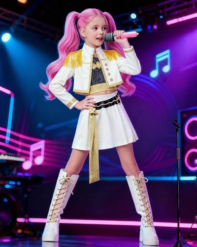 Dtiaagto Mira Costume Dress Demon Costume Dress Kids Cosplay Halloween Dress Up Costumes For Dance Stage Carnival 5-12 Years