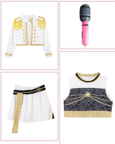 Dtiaagto Mira Costume Dress Demon Costume Dress Kids Cosplay Halloween Dress Up Costumes For Dance Stage Carnival 5-12 Years