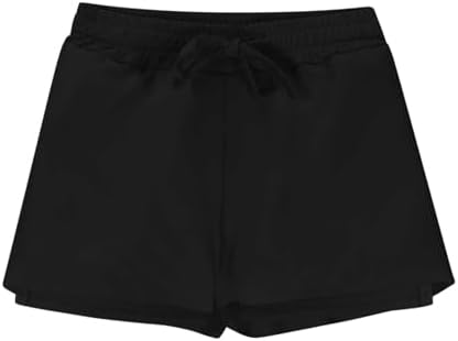 Duxyoz Flowy Athletic Shorts For Girls Butterfly Shorts For Kids Teens Preppy Tennis Running Athletic Short With Liner 2-in-1 Double Layer Quick-Drying Comfy Short Pants Summer Clothes 6-15 Years