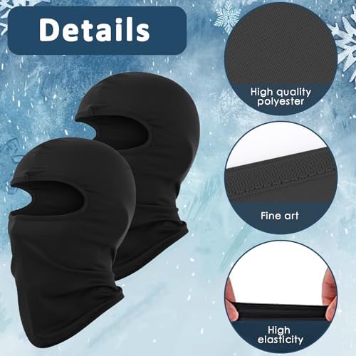 DXPETA 2Pcs Kids Balaclava Black Balaclava Ski Masks For Men UV Protection & Wind Protection Lightweight Neck Warmer Thin Helmet Liner Face And Neck Cover Mask For Boys Girls