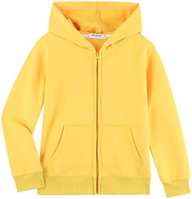 Dybker Boys Girls Hoodies Hooded hoodie Classic Solid Sport Pullover Top Lightweight Series Soft Plush Cotton for 5-12 Years