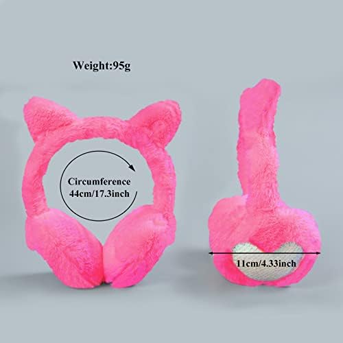 Ear Muffs Kids Winter Girls Earmuffs Cute Fluffy Ear Warmer Childrens Plush Thermal Furry Sequin Ear Covers Windproof Soft Headband Outdoor Sports Faux Fur Ski Cycling Headwear Mint