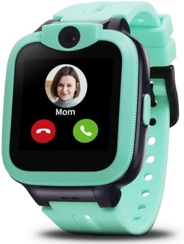 Easyfone Trackino KW2 4G Smart Watch Phone for Kids Safe Call Voice Chat Message Activity and GPS Tracker Parental Controls SOS Button IP-68 Waterproof Kids Phone Alternative (Mint Green)