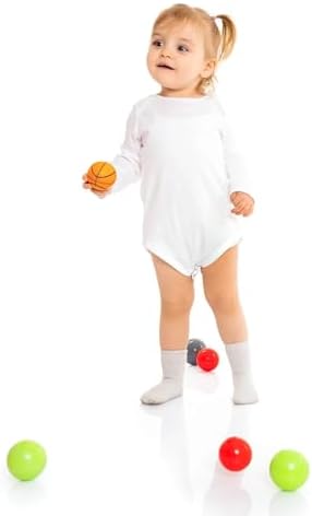 Ebebek HelloBaby Baby Bodysuits 5 PCS - Bodysuit For Boys And Girls Newborn - Infant Toddlers Bodysuit Onesies - White Baby Bodysuits