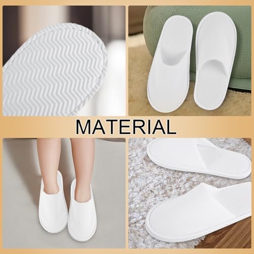 EBIEFLY 6 Pairs Of Spa Slippers For Kids Hotel Slipper Disposable Outdoor Travel House Boys Girls Slippers Non-slip Soles For Children 6-10 Years Old