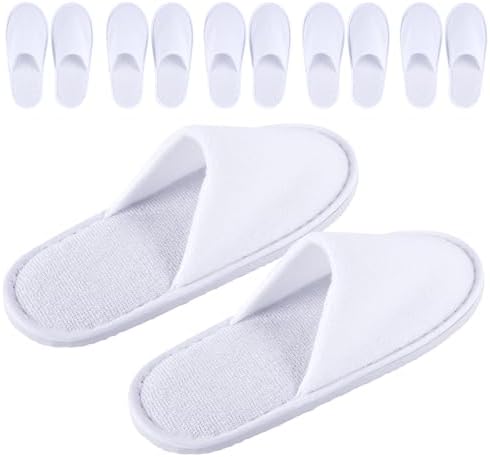 EBIEFLY 6 Pairs of Spa Slippers for Kids Hotel Slipper Disposable Outdoor Travel House Boys Girls Slippers Non-slip Soles for Children 6-10 Years Old
