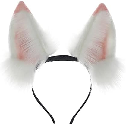 Electric Moving Ears Headband Plush Animal Ears Headwear Hair Hoop Cosplay Headwear for Teens Woman