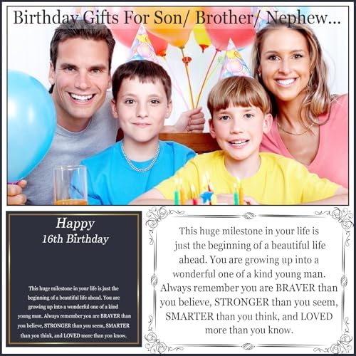 EPIRORA 13th 16th 18th Birthday Gifts For Boys Cuban Chain For 13 16 18 Year Old Happy Birthday Gifts For Son Grandson Nephew Brother Men's Chain Jewelry