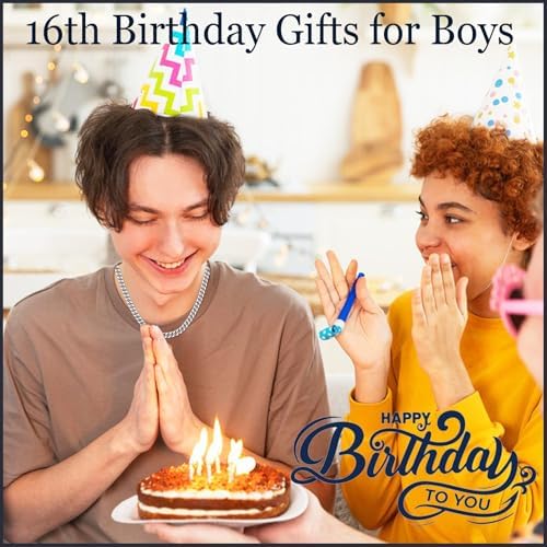 EPIRORA 13th 16th 18th Birthday Gifts For Boys Cuban Chain For 13 16 18 Year Old Happy Birthday Gifts For Son Grandson Nephew Brother Men's Chain Jewelry