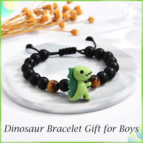 EPIRORA Dinosau Bracelet - Big Brother Gifts From Sister Teenage Boys Bracelet Gifts For Christmas Valentines Day Graduation Birthday