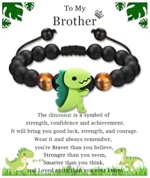 EPIRORA Dinosau Bracelet - Big Brother Gifts From Sister Teenage Boys Bracelet Gifts for Christmas Valentines Day Graduation Birthday