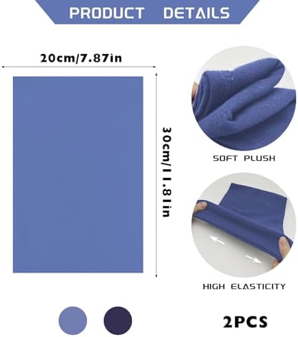 EUPSIIU 2 Pcs Kids Neck Warmer Winter Neck Warmer Gaiter Fleece Tube Scarf Windproof Neck Scarf Kids Ski Mask Thermal Mask For Outdoor Sports Skiing Running (Navy Blue Blue)