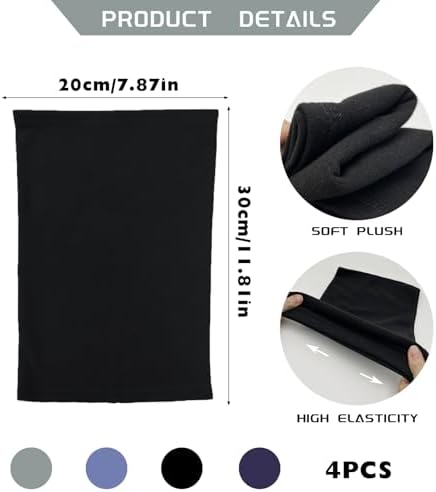 EUPSIIU 4 Pcs Kids Neck Warmer Winter Neck Warmer Gaiter Fleece Windproof Neck Scarf Tube Scarf Snood Scarf Multifunctional Headwear For Cycling Skiing Running (4 Color)