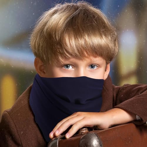 EUPSIIU 4 Pcs Kids Neck Warmer Winter Neck Warmer Gaiter Fleece Windproof Neck Scarf Tube Scarf Snood Scarf Multifunctional Headwear For Cycling Skiing Running (4 Color)