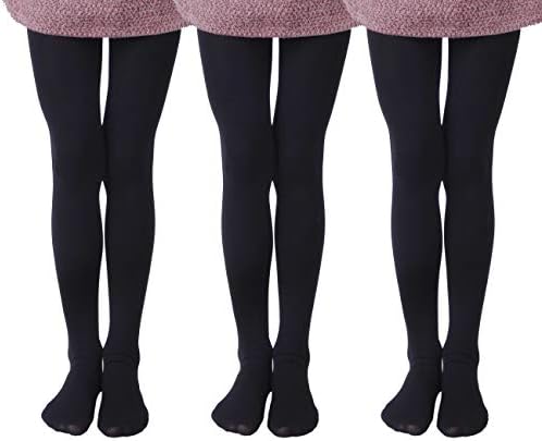 EVERSWE 3-Pack Girls Microfiber Tights Multiple Colors