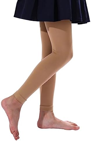 EVERSWE Girl's Microfiber Footless Tights Ultra Soft Ballet Dance Tights