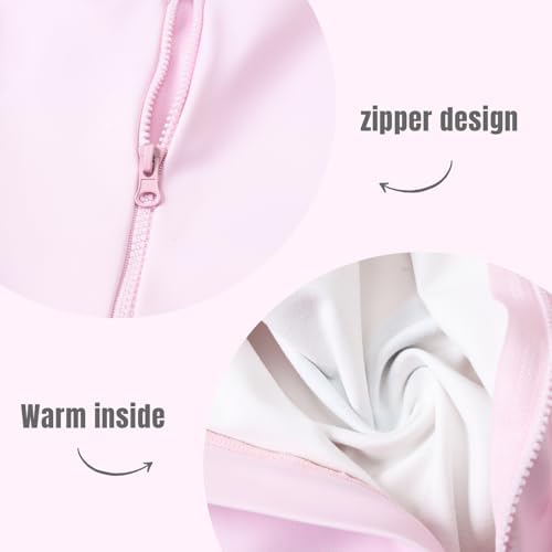 Ewbob Baby Swimming Warm Suit Girls Swimming Costume Long Sleeve Rash Guard Zipper Boys One Piece Swimsuit Bathing Suits