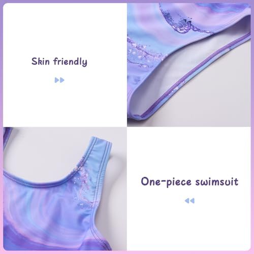 Ewbob Girls One Piece Swimsuit Quick Dry Swimwear Swimming Costume Beach Bathing Suit For Kids