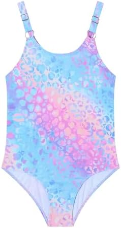 Ewbob Girls One Piece Swimsuit Swimwear Swimming Costume Beach Bathing Suit for Kids Age 5-14 Years