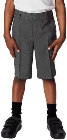 Ex UK Store Boys School Shorts Slim Leg Grey Charcoal 2 3 4 5 6 7 8 9 10 11 12 13 14 15 16 Years