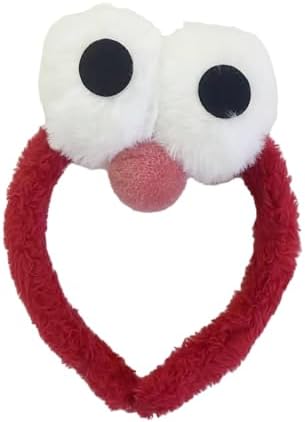 Exaggerated cute big eyes hair band hair accessories COSPLAY girl gift plush hair accessories (Pink band knitting)