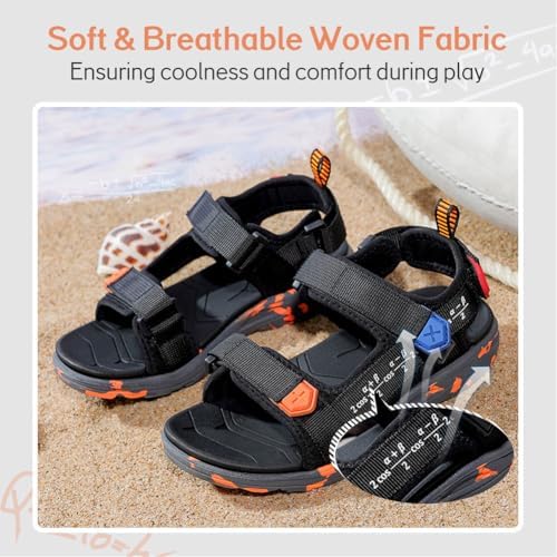 Fadezar Boys Girls Sandals For Kids Sports Outdoor Sandals With Adjustable Strap Open Toe Summer Footwear