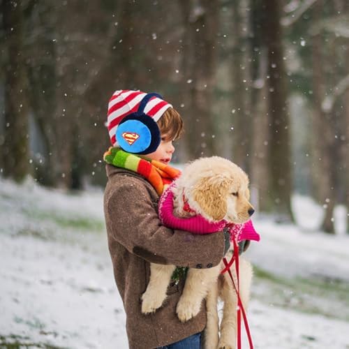 FAMILIO 2pcs Kids Plush Earmuffs Winter Earmuffs Plush Earmuffs Winter Outdoor Ear Warmer Windproof Plush Earmuffs Fluffy Thermal Ear Warmers Cartoon Ear Muffs Protector Boys Girls Fur Earmuffs