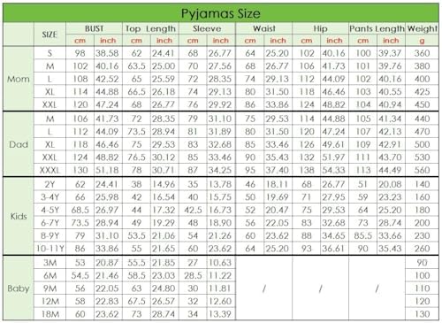 Family Christmas Pyjamas Set Mens Womens Letter Printed Xmas Matching Pyjama Kids Comfortable His And Hers Pjs Family Cartoon Cute Boys Girls Matching Christmas Pj