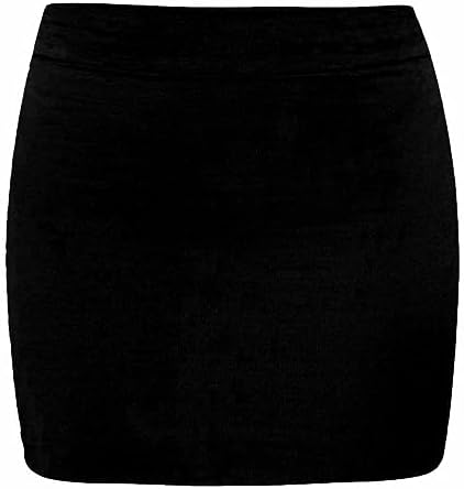 Fashion Rockstar Girls Kids Mini Skirt Black Waistband Tube Plain Short Bodycon Mini Skirt 5-14 Years
