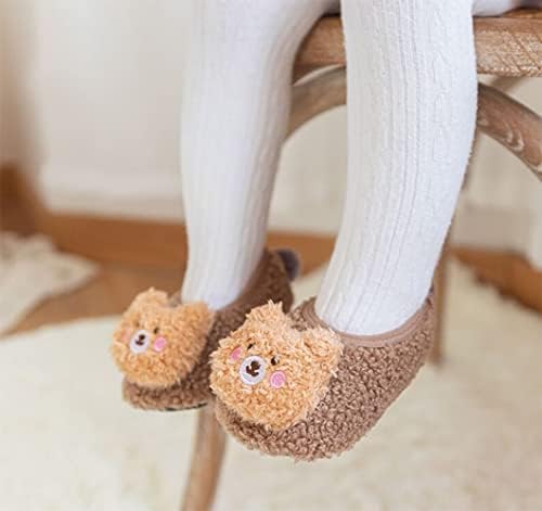 FedMois 3 Pairs Baby Boys Girls Non-Skid Indoor Fuzzy Slipper Shoes Socks Winter Warm
