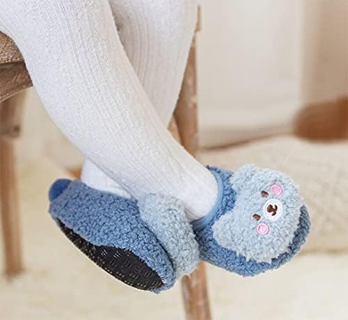 FedMois 3 Pairs Baby Boys Girls Non-Skid Indoor Fuzzy Slipper Shoes Socks Winter Warm