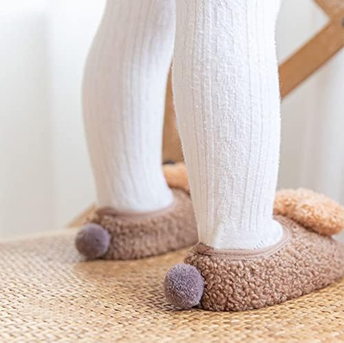 FedMois 3 Pairs Baby Boys Girls Non-Skid Indoor Fuzzy Slipper Shoes Socks Winter Warm